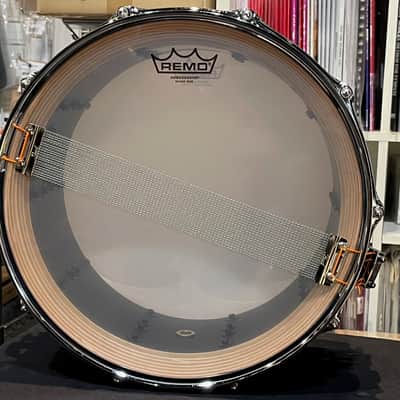 Pearl MWAC1465S20/C4 MasterWorks Snare Drum 16ply Heavy Shell Natural Bubinga Burst 14"×6.5" image 8