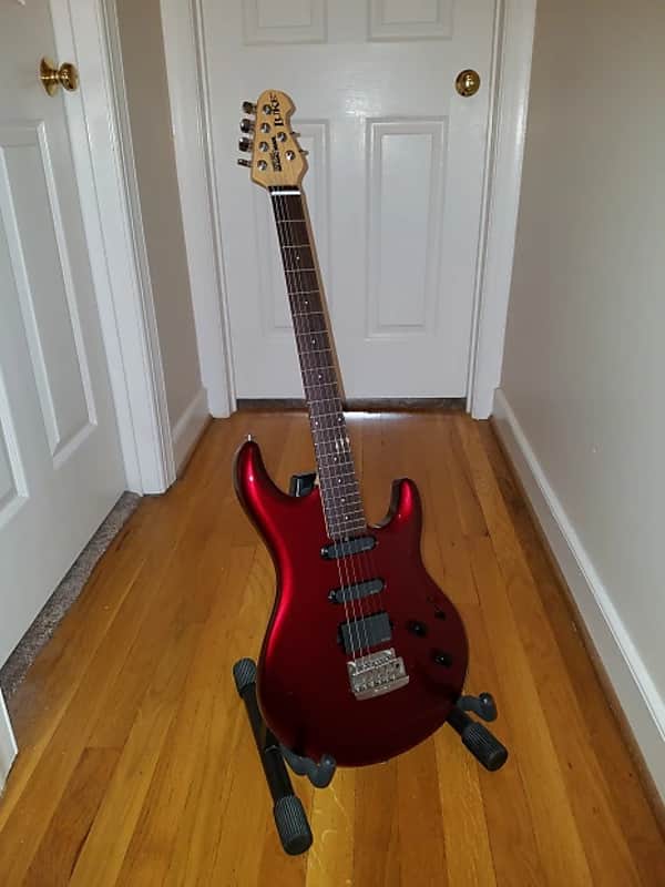PRICE DROP!!   Ernie Ball Music Man Luke II Candy Red image 1