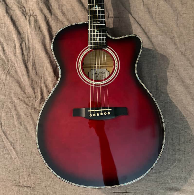 PRS SE A50E Angelus with Fishman GT1 Pickup 2018 - 2021 - Fire Red Burst image 1