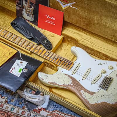 FENDER USA Custom Shop '56 Reissue Stratocaster Ltd Super Hvy Relic "Ivory" (2023) image 1