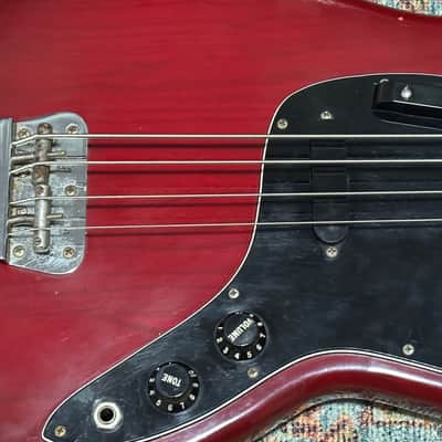 1978 Fender Musicmaster Bass Guitar - Wine Red image 13