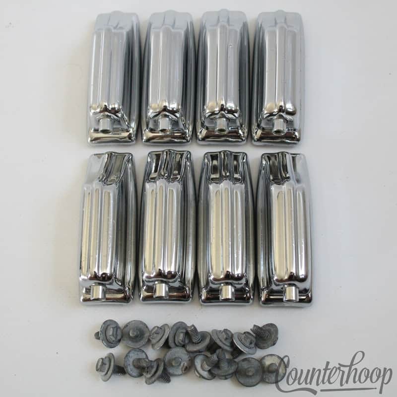 *Rogers 8x Beavertail Bass Drum Lugs Chrome Fullerton Powertone Vintage 60s-70s image 1