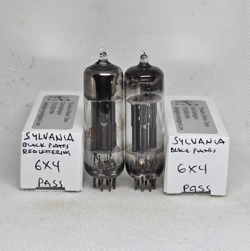 Sylvania 6X4 Matched Pair NOS Rectifier 6X4 EZ90 image 1