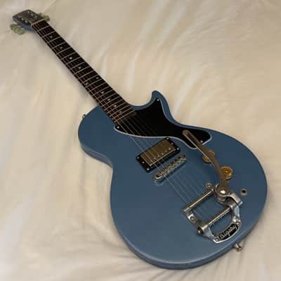 Vintage 2003 Gibson Les Paul Junior Melody Maker - Pelham Blue - Bigsby B5 - Free Pro Setup image 14