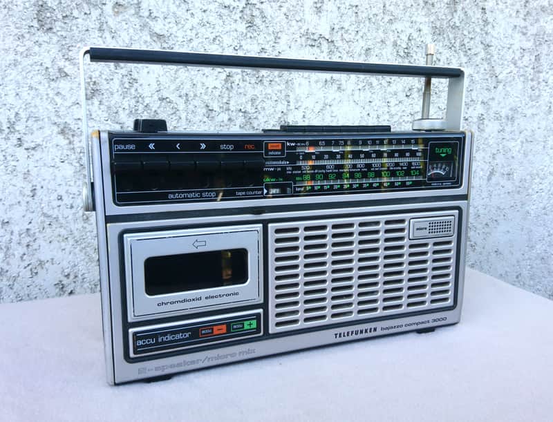 Telefunken Bajazzo Compact 3000 Boombox, Cassette Player, Portable Radio Germany 1977 Fully Working! image 1