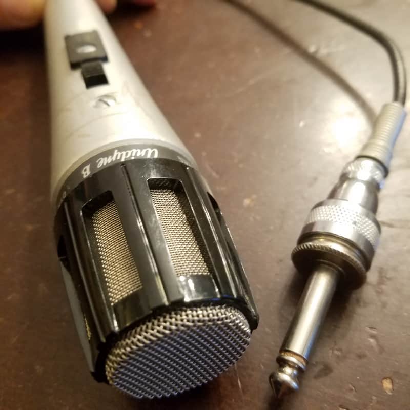 Shure Hi-Z Unidirectional Dynamic Mic 515SAC Unidyne B + Clip IOB 1968 - black and silver image 1