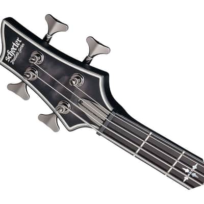 Schecter Hellraiser Extreme-4 Bass Guitar - See-Thru Black Satin image 4