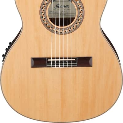 Ibanez GA Series GA34STCE Thinline Solid Top Classical Acoustic-Electric Guitar Natural image 1