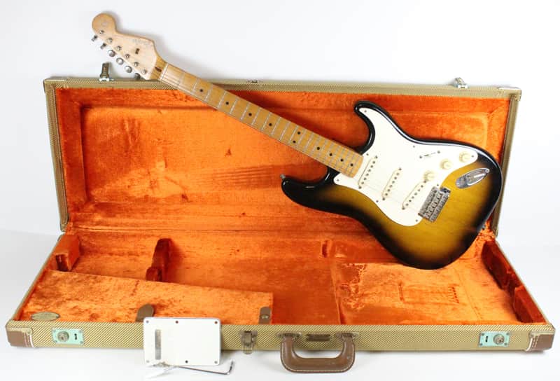 1987 Fender American Vintage 1957 Reissue Stratocaster '57 AVRI Sunburst +OHSC 3-Way Switch 1980s USA Strat image 1