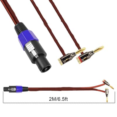 Banana Plug to Speakon Cable Double Banana Plug to Speakon Male Speaker Cable for Loudspeakers,Power Amplifiers,Stage Monitors,etc(6.5 FT) image 2