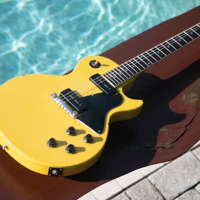 1987 Greco EGS56-65 “Mint Collection” Open O - TV Yellow LP Single Cut - Made In Japan - Open Book Headstock image 1