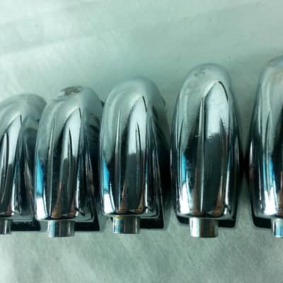 Gretsch 6x Tom/Snare Drum Lugs Round Badge RB Vintage Chrome Broadkaster 50s USA image 2