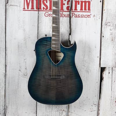 Ibanez Altstar ALT50FA Acoustic Electric Guitar Flame Maple Art Blue Doom Burst image 2