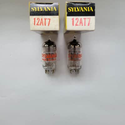1 Pair of USA Made New Old Stock Sylvania 12AT7 Preamp Tubes In Original Boxes image 2
