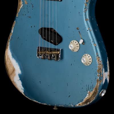 Fender Custom Shop 1966 Stratocaster SH Heavy Relic - Faded Aged Lake Placid Blue #88371 image 7