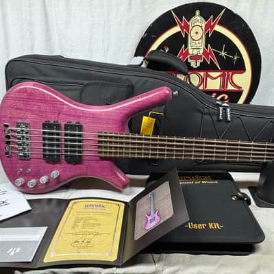 Warwick Pro Series Teambuilt GPS1485 07PA ASH FR Corvette $$ Double Buck 5-string Bass with COA + Gig Bag 2022 - French Violet Transparent Satin image 1