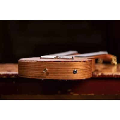 Ortega Custom Built Series Double Neck 4 & 8 String Tenor Acoustic-Electric Ukulele w/ Bag image 6