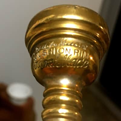 RARE GOLD PLATED HANDMADE RUDY MUCK CUSHION RIM 17-C 1930'S TRUMPET MOUTHPIECE ORIG FIN. 92% FREE SHIP image 22