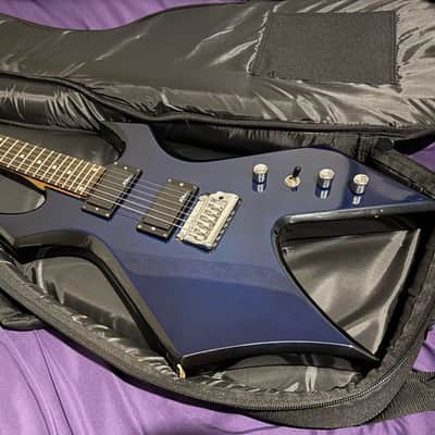 B.C. Rich Platinum Series Warlock 1998 – Transparent Blue (Widow Headstock) – Professionally Set Up – RoadRunner Premium Gig Bag Included image 15