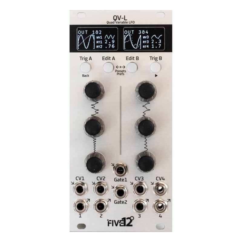 Five12 QV-L Eurorack Quad Variable LFO Module (Silver) image 1