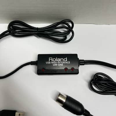 Roland UM-ONE mk2 USB MIDI Interface 1-port USB-powered USB MIDI Interface with Integrated Cables, Data Indicator LEDs, and High-speed FPT Data Throughput - macOS/Windows 5-pin MIDI ports image 8