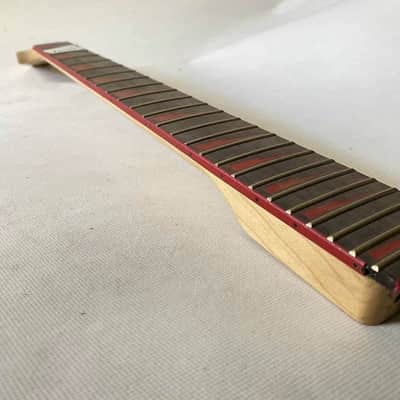 Electric Guitar Maple Neck, Rosewood Fingerboard Red Inlay Markers image 9