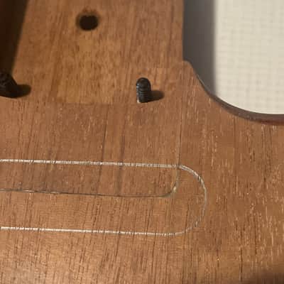 Custom Made 6 String Mahogany Electric Guitar Body 25.5 Scale Length Kahler Ready image 13