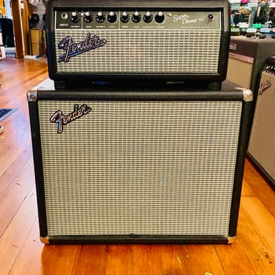 FENDER SUPER CHAMP X2 AMP HEAD + DT-112 GUITAR CAB W/ MOJOTONE BV30 SPEAKER & FOOTSWITCH image 1
