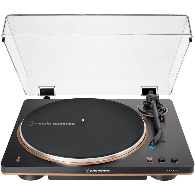 Audio-Technica #AT-LP70XBT-BZ Fully Automatic Bluetooth Enabled Belt-Driven Turntable - Black and Bronze ATLP70XBT imagen 1