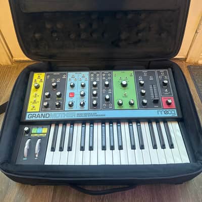 Moog Grandmother + SR series Case and Dust Cover — 32-Key Semi-Modular Analog Synthesizer 2018 - Present - Black / Multi-Colored Panel