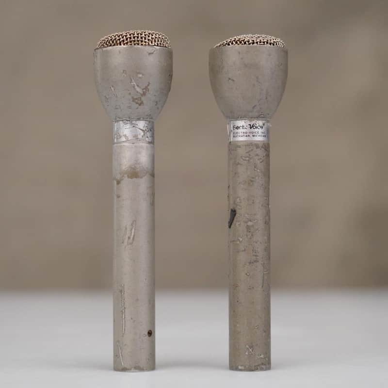 2 Electro-Voice 635A Dynamic Omnidirectional Microphones w/ Clips #59277 image 1