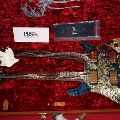 PRS Paul Reed Smith 20th Anniversary Dragon Doubleneck Whale Blue image 21
