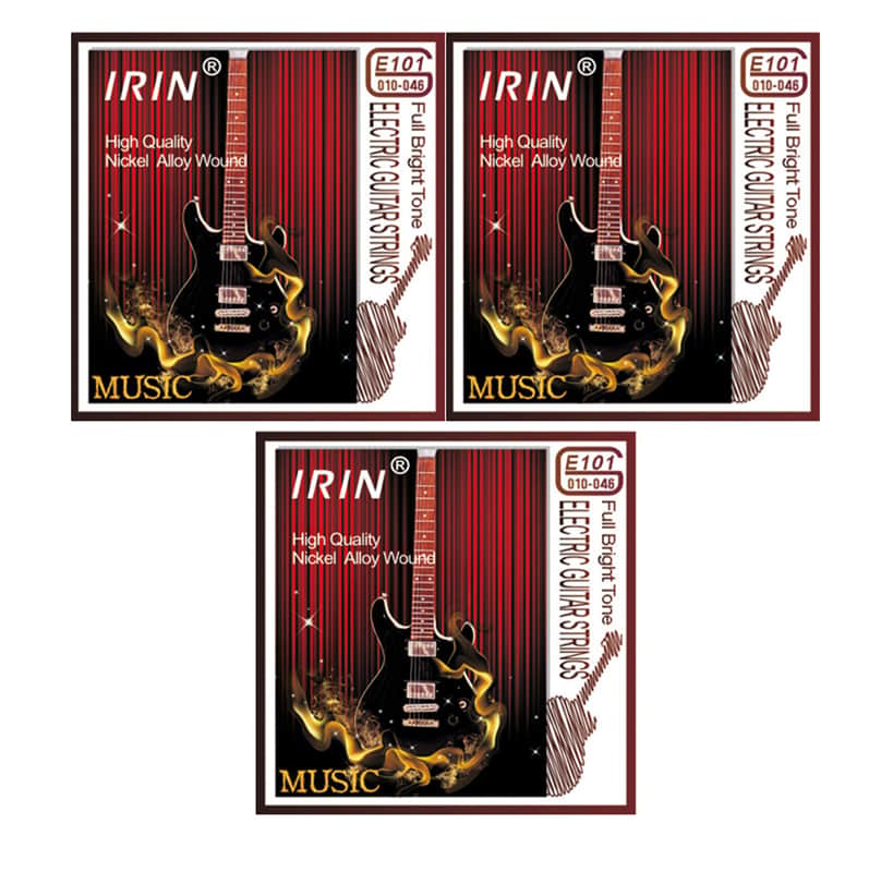 3 Sets Electric Guitar Strings E101 (010-046) Nickel Alloy Wound, Bright Tone image 1