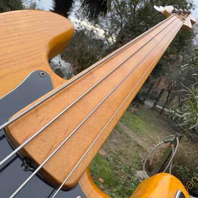 1975 Fender Precision Bass Fretless with Maple Board - Natural - OHSC image 13