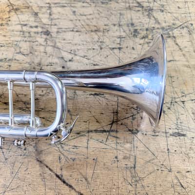 Vintage Bach Stradivarius Model 37 Silver Bb Trumpet with Original Case Just Serviced Late 1970's image 7