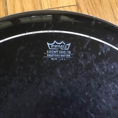 2 Vintage Made in USA Remo Weatherking Ambassador EBONY 16” Floor Tom Drum Heads Pinstripe Batter image 2