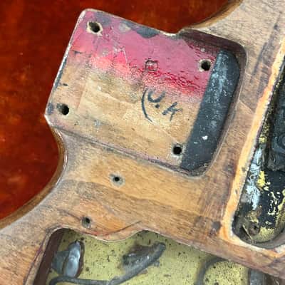 Vintage Fender Jaguar Body & Neck 1963 Stripped Candy Apple Red Pre CBS Clay Dots Brazilian Rosewood image 8