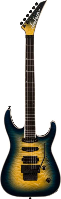 Jackson Pro Plus Series Soloist SLA3Q Amber Blue Burst Ebony Fingerboard image 1