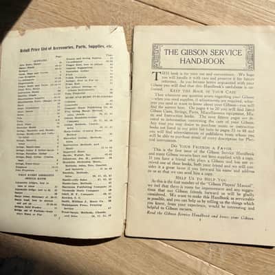 1923 Gibson Service Handbook Rare Collector Pre War Mandolin Guitar price List image 3