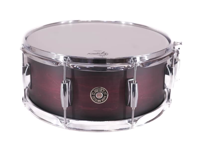 Gretsch Catalina Maple 14" x 6" Snare Drum – Satin Deep Cherry Burst – Excellent image 1
