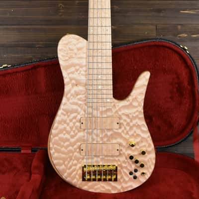 Fodera Imperial Elite 6 bass guitar 34" scale 2017 5A Quilted Maple image 1