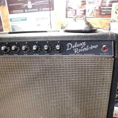 1967 Vintage Fender Blackface Deluxe Reverb Amp 20 Watt 1x12 Combo ! image 3
