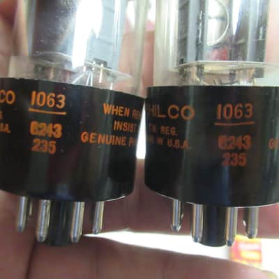 perfect match pair philco  RCA 6sn7 gtb 1950 image 6