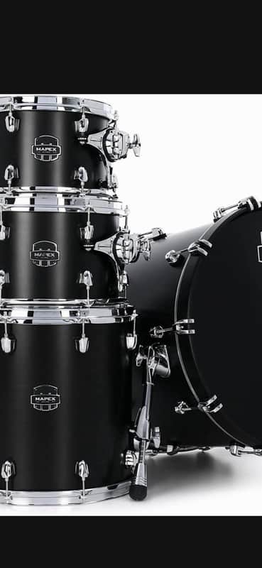 Mapex SR529XU Saturn Rock 10x7/12x8/16x14/22x18" 4pc Shell Pack 2021 - Present - Satin Black image 1