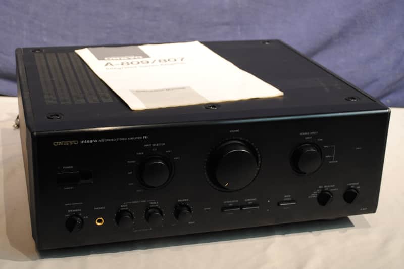 Onkyo A-807 Integrated Stereo Amplifier w/ Early 1990's Black image 1