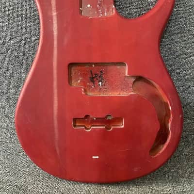 Red 4 String Bass Guitar Body DIY Project image 5