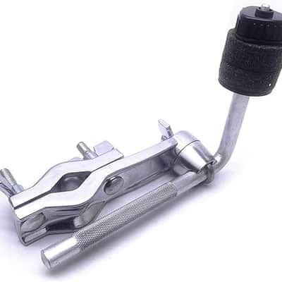 Cymbal L-Arm Rod with Bracket Holder Extension Arm Attachment, Cymbal Boom Arm with Drum Set Mounting Clamp, Cymbal Stand Clamp with Boom Arm for Drum Set Accessories Silver image 2