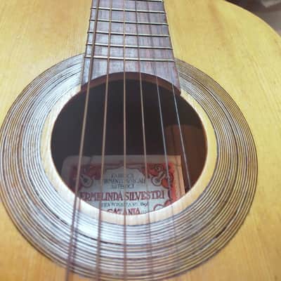 Guitar (Sicilian guitar) Ermelinda silvestri Parlor 1940 Natural image 8