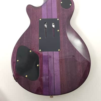 Agile AL-3200MCC Multi-Radius Purple Black Quilt Electric Guitar with Binding and Floyd Rose Bridge image 3