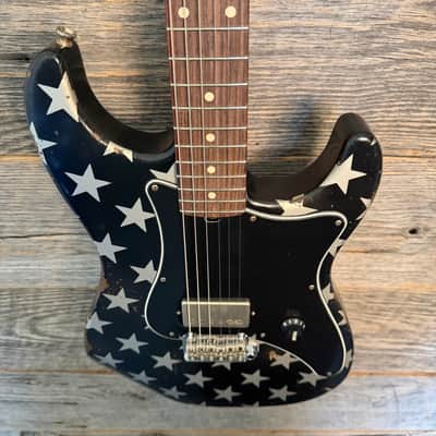 Friedman Vintage S Aged Guitar - Silver Metallic Stars Over Black (Medium Aging) image 2